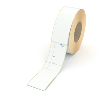 Etikett 60 x 99 mm - Transferpapier weiß leicht ablösbar - 1100 Etiketten pro Rolle - 76 mm Hülse 