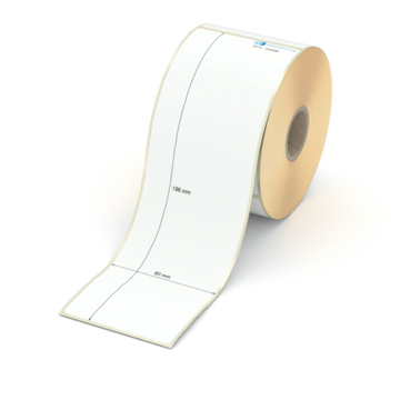 Etikett 60 x 196 mm - Transferpapier weiß leicht ablösbar - 200 Etiketten pro Rolle - 25 mm Hülse 
