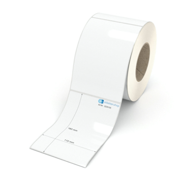 Etikett 110 x 160 mm - Polyester weiß permanent - 700 Etiketten pro Rolle - 76 mm Hülse 