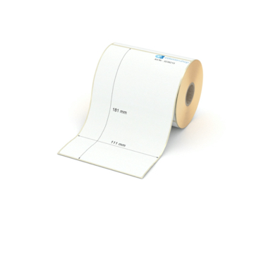 Etikett 111 x 181 mm - Transferpapier weiß permanent - 200 Etiketten pro Rolle - 25 mm Hülse 