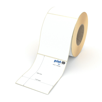 Etikett 115 x 150 mm - Thermopapier weiß permanent - 700 Etiketten pro Rolle - 76 mm Hülse 