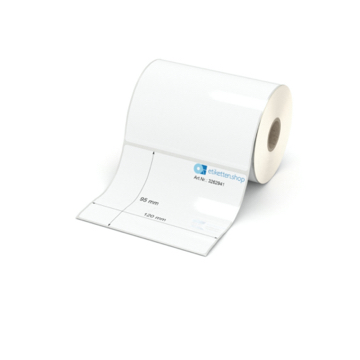 Etikett 120 x 95 mm - Polyester weiß permanent - 400 Etiketten pro Rolle - 25 mm Hülse 