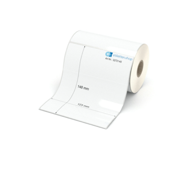 Etikett 123 x 148 mm - Polyester weiß permanent - 250 Etiketten pro Rolle - 25 mm Hülse 