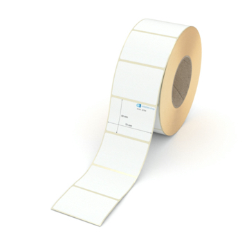 Etikett 70 x 50 mm - Transferpapier weiß permanent - 2200 Etiketten pro Rolle - 76 mm Hülse 