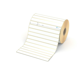 Etikett 126 x 11 mm - Thermopapier weiß leicht ablösbar - 2800 Etiketten pro Rolle - 25 mm Hülse 