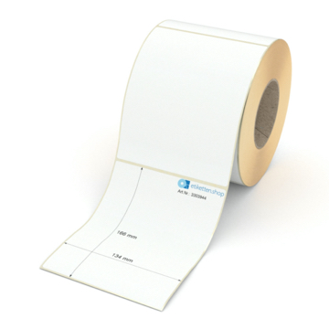 Etikett 134 x 166 mm - Transferpapier weiß permanent - 700 Etiketten pro Rolle - 76 mm Hülse 