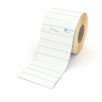 Etikett 137 x 27 mm - Transferpapier weiß leicht ablösbar - 4000 Etiketten pro Rolle - 76 mm Hülse 