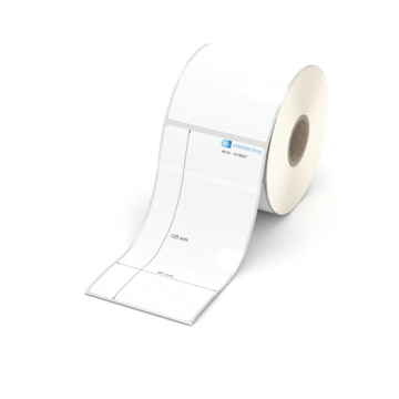 Etikett 62 x 125 mm - Polyester weiß permanent - 300 Etiketten pro Rolle - 25 mm Hülse 