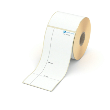 Etikett 62 x 146 mm - Transferpapier weiß leicht ablösbar - 250 Etiketten pro Rolle - 25 mm Hülse 