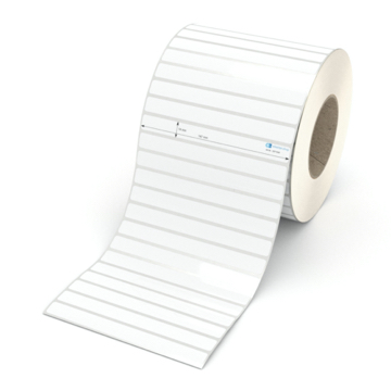 Etikett 147 x 14 mm - Polyester weiß permanent - 7000 Etiketten pro Rolle - 76 mm Hülse 