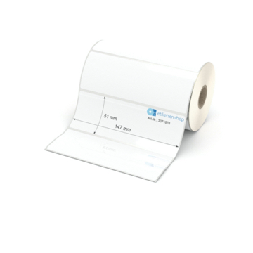 Etikett 147 x 51 mm - Polyester weiß permanent - 700 Etiketten pro Rolle - 25 mm Hülse 