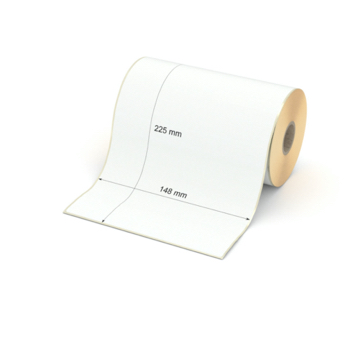 Etikett 148 x 225 mm - Transferpapier weiß leicht ablösbar - 150 Etiketten pro Rolle - 25 mm Hülse 