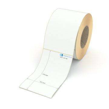 Etikett 107 x 173 mm - Transferpapier weiß permanent - 600 Etiketten pro Rolle - 76 mm Hülse 
