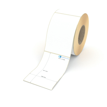 Etikett 108 x 161 mm - Thermopapier weiß permanent - 700 Etiketten pro Rolle - 76 mm Hülse 