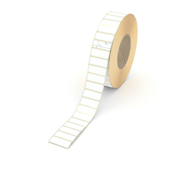 Etikett 40 x 15 mm - Thermopapier weiß permanent - 6500 Etiketten pro Rolle - 76 mm Hülse 