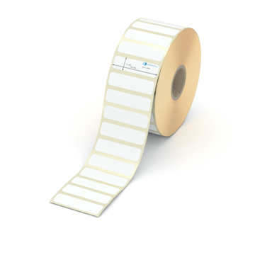 Etikett 40 x 11 mm - Transferpapier weiß leicht ablösbar - 2800 Etiketten pro Rolle - 25 mm Hülse 