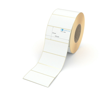 Etikett 100 x 50 mm - Transferpapier weiß leicht ablösbar - 2200 Etiketten pro Rolle - 76 mm Hülse 