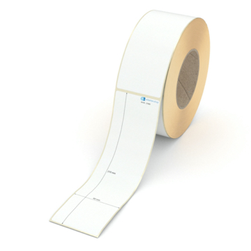 Etikett 60 x 210 mm - Transferpapier weiß permanent - 500 Etiketten pro Rolle - 76 mm Hülse