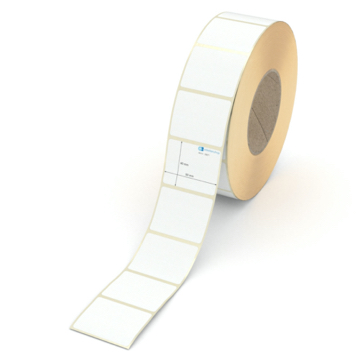Etikett 50 x 40 mm - Transferpapier weiß permanent - 2700 Etiketten pro Rolle - 76 mm Hülse 