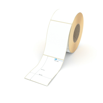 Etikett 90 x 140 mm - Thermopapier weiß permanent - 800 Etiketten pro Rolle - 76 mm Hülse 