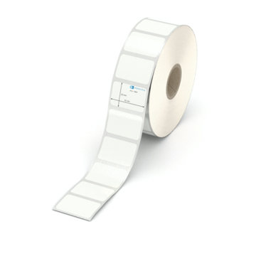 Etikett 30 x 20 mm - PE-Folie weiß permanent - 1700 Etiketten pro Rolle - 25 mm Hülse 