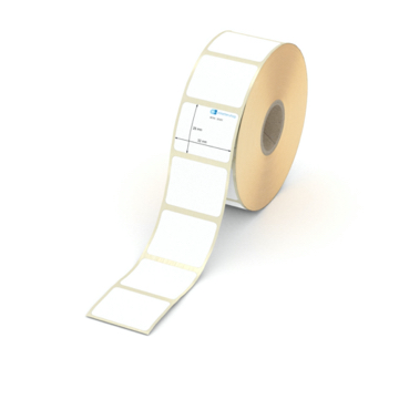 Etikett 32 x 26 mm - Thermopapier weiß leicht ablösbar - 1300 Etiketten pro Rolle - 25 mm Hülse 