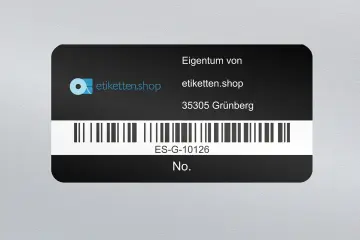 Inventaretiketten mit Logo