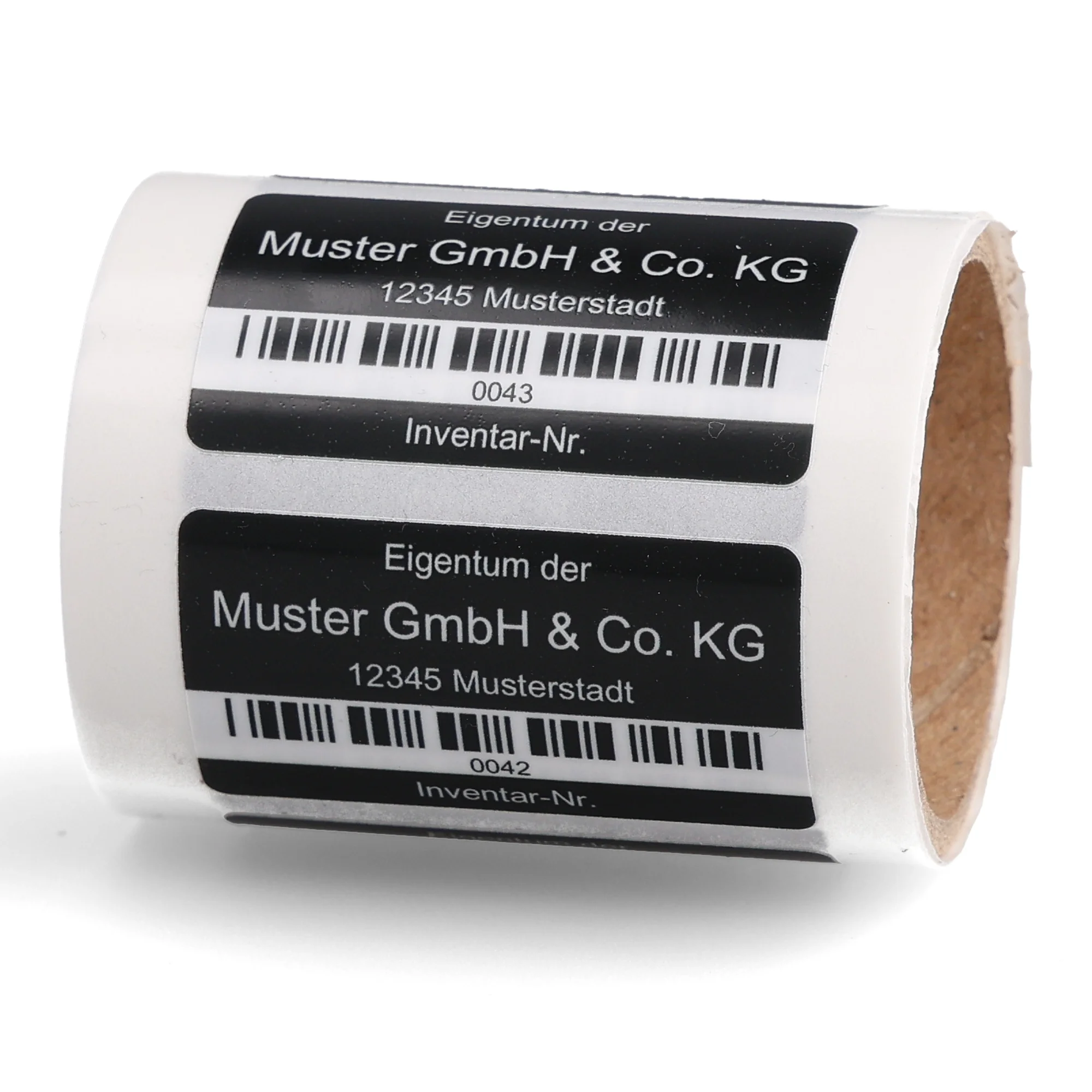 Inventaretiketten mit Barcode