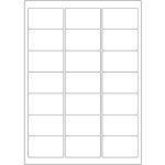Etiketten auf DIN-A4 Bogen, 63,5 x 38,1 mm, für Laser-Drucker und Inkjet 