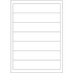 Etiketten auf DIN-A4 Bogen, 192 x 38 mm, für Laser-Drucker und Inkjet 