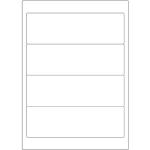 Etiketten auf DIN-A4 Bogen, 192 x 61 mm, für Laser-Drucker und Inkjet 