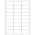 Etiketten auf DIN-A4 Bogen, 63,5 x 29,63 mm, für Laser-Drucker und Inkjet 