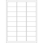 Etiketten auf DIN-A4 Bogen, 63,5 x 33,9 mm, für Laser-Drucker und Inkjet 