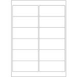 Etiketten auf DIN-A4 Bogen, 99,1 x 42,3 mm, für Laser-Drucker und Inkjet 