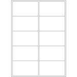 Etiketten auf DIN-A4 Bogen, 99,1 x 57 mm, für Laser-Drucker und Inkjet 