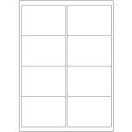 Etiketten auf DIN-A4 Bogen, 99,1 x 67,7 mm, für Laser-Drucker und Inkjet 