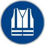 M15 - Warnweste benutzen - selbstklebend 