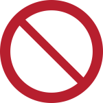 P001 - Allgemeines Verbotszeichen - selbstklebend 