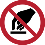 P010 - Berühren verboten - selbstklebend 