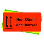 Versandaufkleber - Hier Oben - V030 