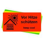Versandaufkleber - Vor Hitze schützen - V025 