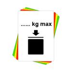 Versandaufkleber - Zulässige Stapellast - V005 