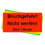 Versandaufkleber - Bruchgefahr - nicht werfen - V021 