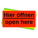 Versandaufkleber - Hier öffnen - V042 