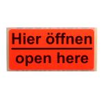 Versandaufkleber - Hier öffnen - V042 