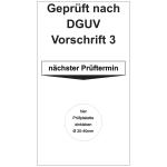 Grundplakette - Geprüft nach DGUV 3 