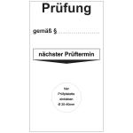Grundplakette - Prüfung gemäß § 