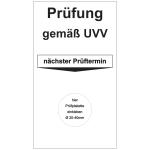 Grundplakette - Prüfung gemäß UVV 
