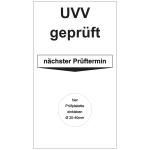 Grundplakette - UVV geprüft 