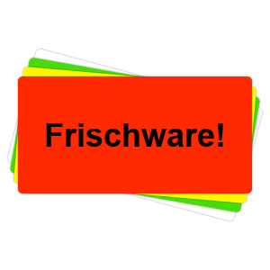 Versandaufkleber - Frischware - V035 51x25 mm - leuchtrot